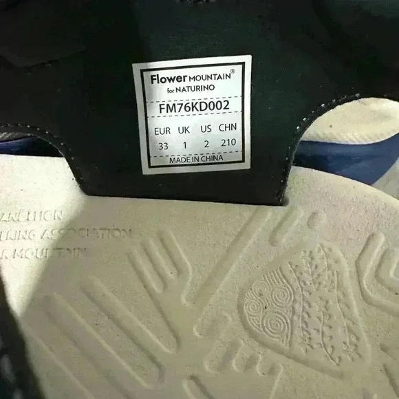 GAHO JUNIOR Sporty faux leather sandal, Blue size 2 - Picture 3 of 9